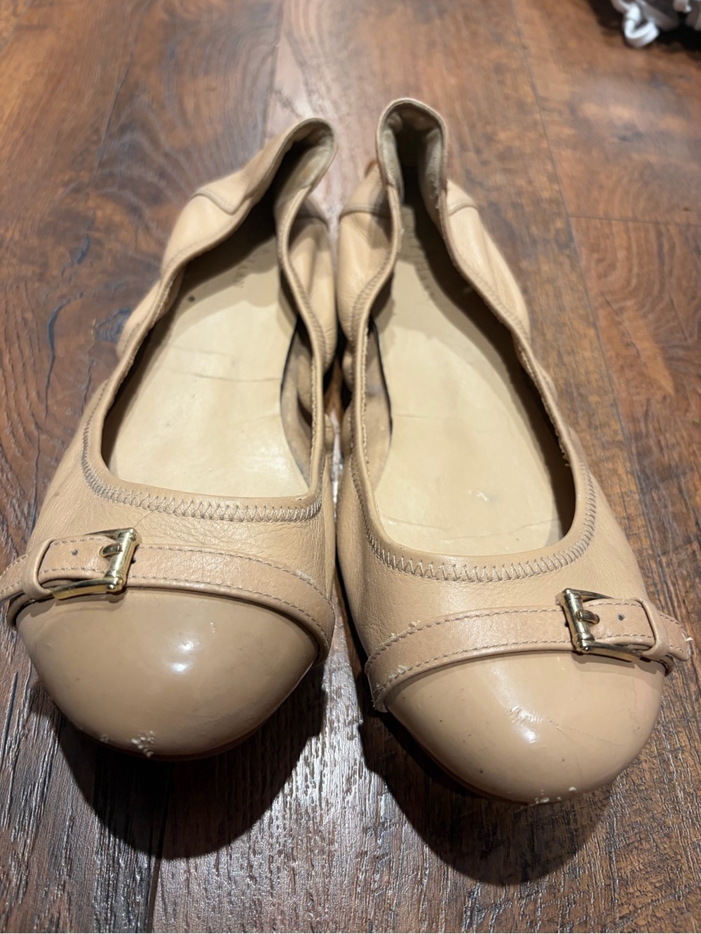 Cole Haan Women's Nude Ballet Flats with Buckle Accent